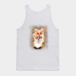 Cute fluffy foxes. Tank Top